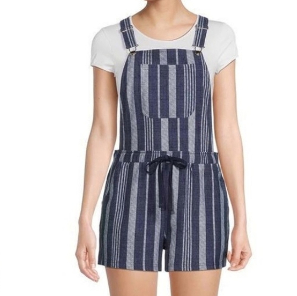 Striped Blue and White Romper